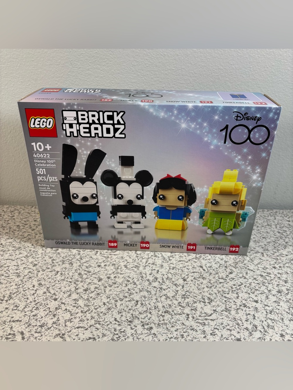 LEGO 40622 Disney 100 Celebration Brickheadz Retired Set New Sealed